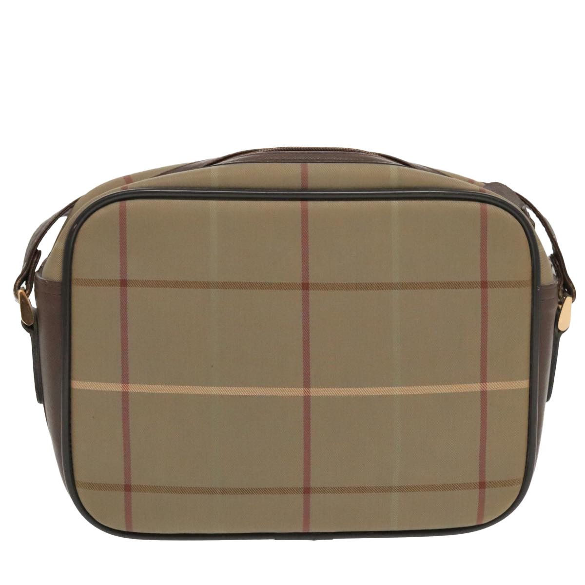 Burberry Check Link Brown Canvas Shoulder Bag (Pre-Owned) Size ONE SIZE - 3 Thumbnail
