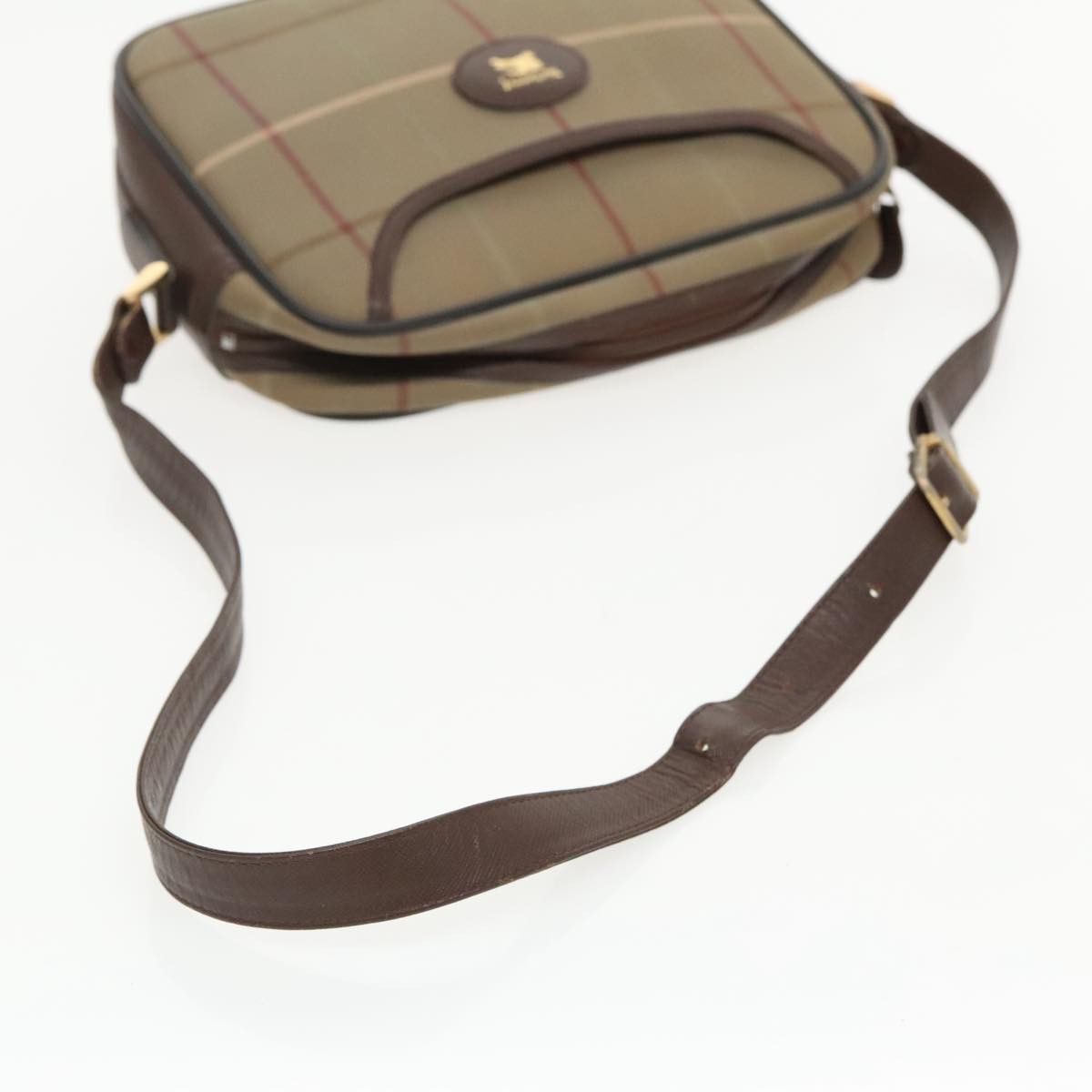 Burberry Check Link Brown Canvas Shoulder Bag (Pre-Owned) Size ONE SIZE - 7 Thumbnail