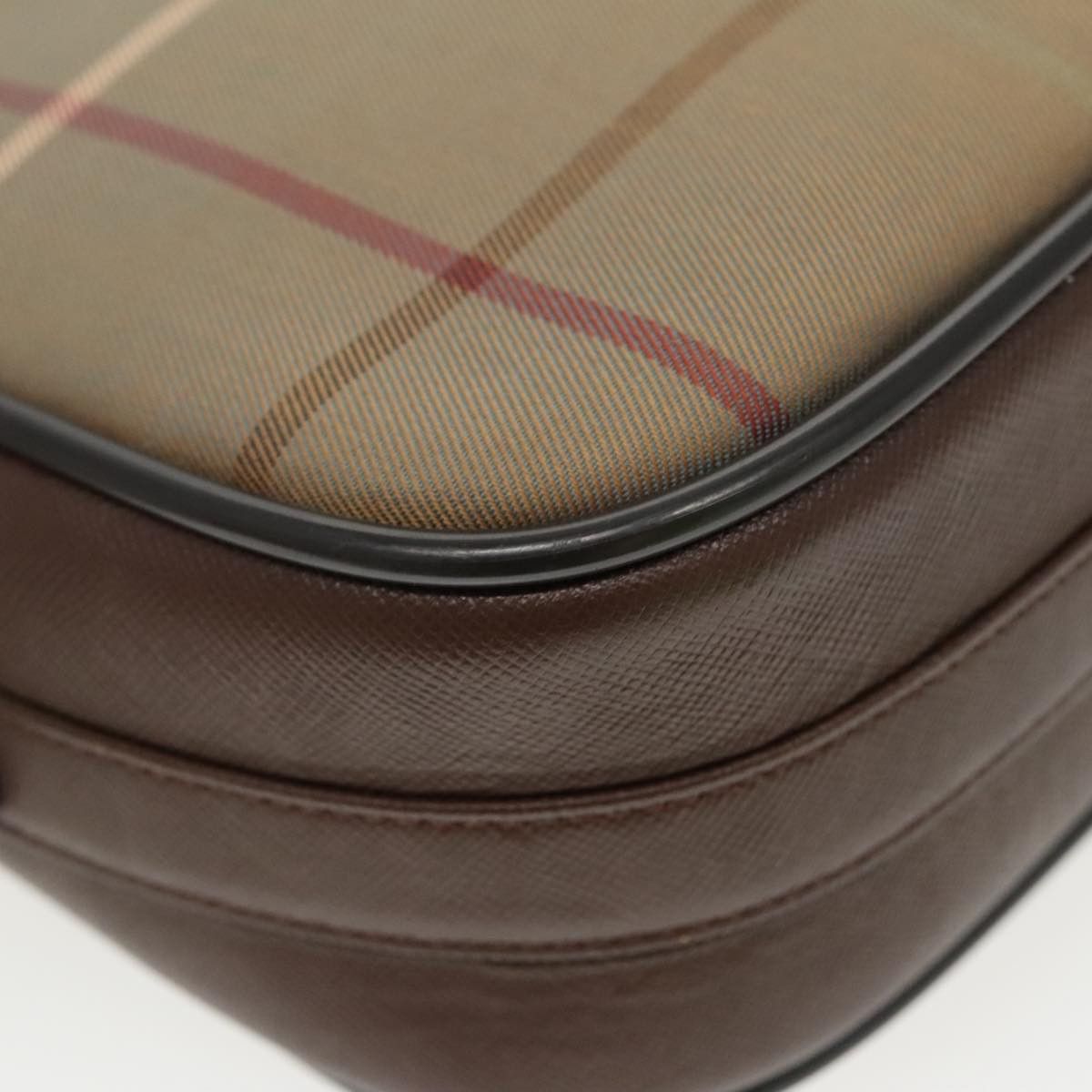 Burberry Check Link Brown Canvas Shoulder Bag (Pre-Owned) Size ONE SIZE - 11 Thumbnail