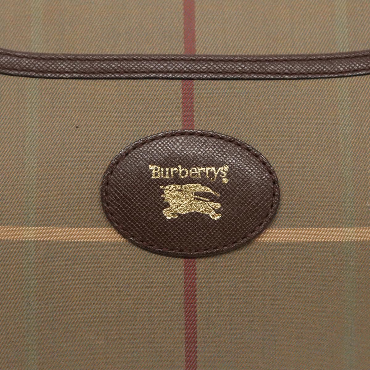Burberry Check Link Brown Canvas Shoulder Bag (Pre-Owned) Size ONE SIZE - 14 Thumbnail