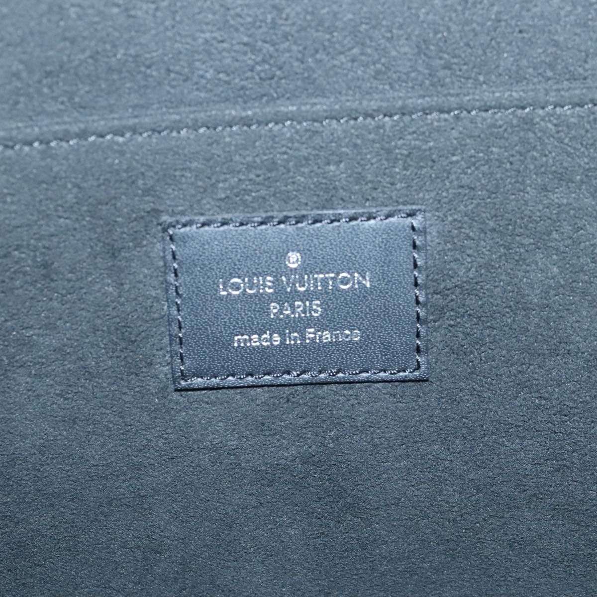 Louis Vuitton Pochette Zippée Black Leather Clutch Bag (Pre-Owned) Size ONE SIZE - 9 Thumbnail