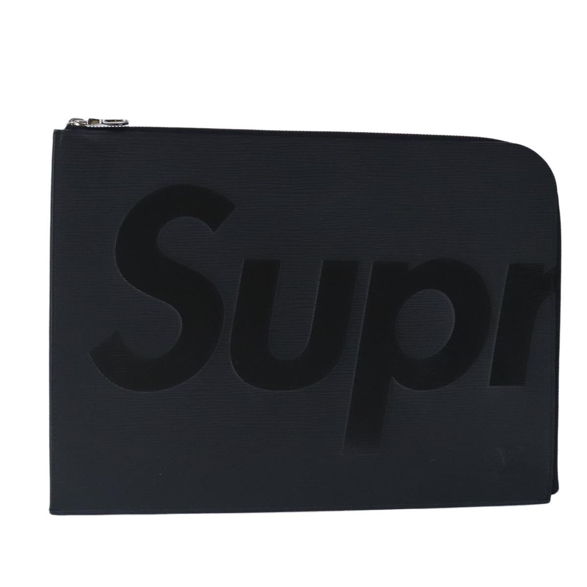 Louis Vuitton Pochette Zippée Black Leather Clutch Bag (Pre-Owned) Size ONE SIZE - 19 Thumbnail