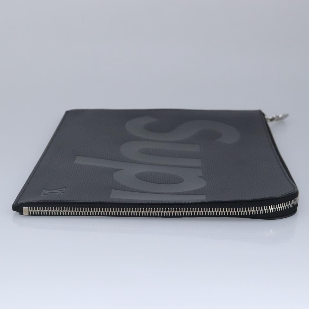 Louis Vuitton Pochette Zippée Black Leather Clutch Bag (Pre-Owned) Size ONE SIZE - 12 Thumbnail