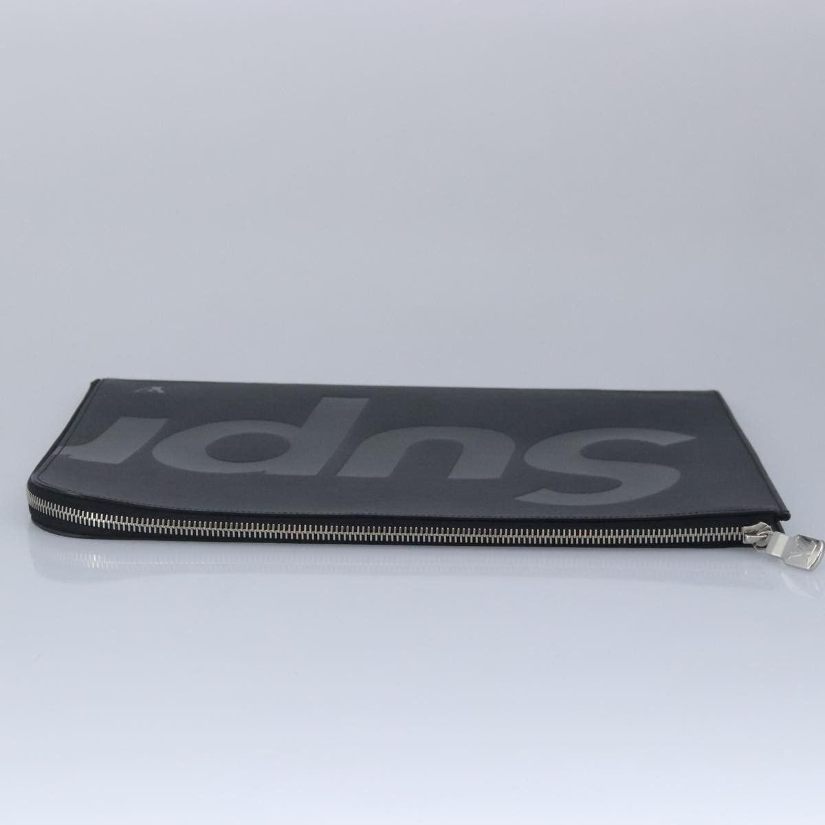 Louis Vuitton Pochette Zippée Black Leather Clutch Bag (Pre-Owned) Size ONE SIZE - 4 Thumbnail