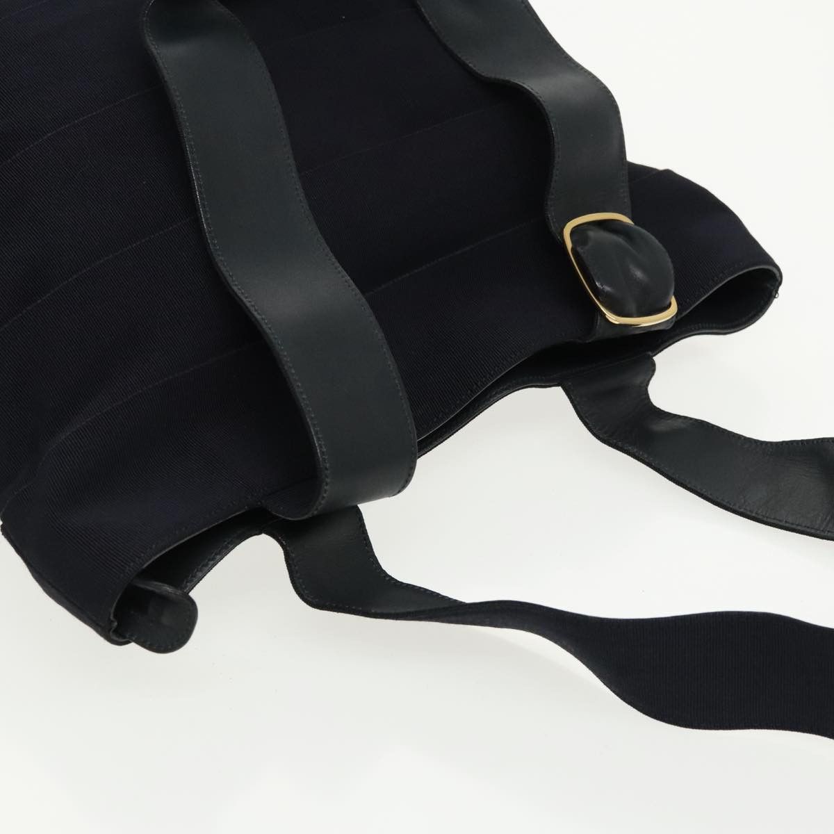 Salvatore Ferragamo Vara Navy Canvas Tote Bag (Pre-Owned) Size ONE SIZE - 5 Thumbnail