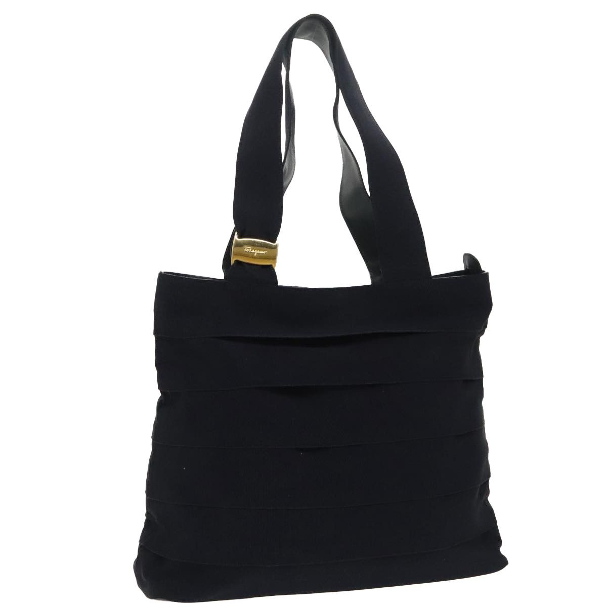 Salvatore Ferragamo Vara Navy Canvas Tote Bag (Pre-Owned) Size ONE SIZE - 18 Thumbnail