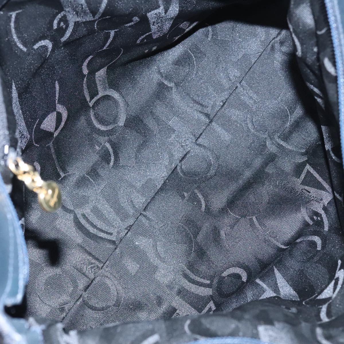 Salvatore Ferragamo Vara Navy Canvas Tote Bag (Pre-Owned) Size ONE SIZE - 15 Thumbnail