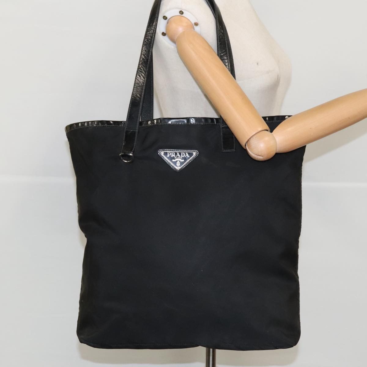 Prada Tessuto Black Synthetic Tote Bag (Pre-Owned) Size ONE SIZE - 13 Thumbnail