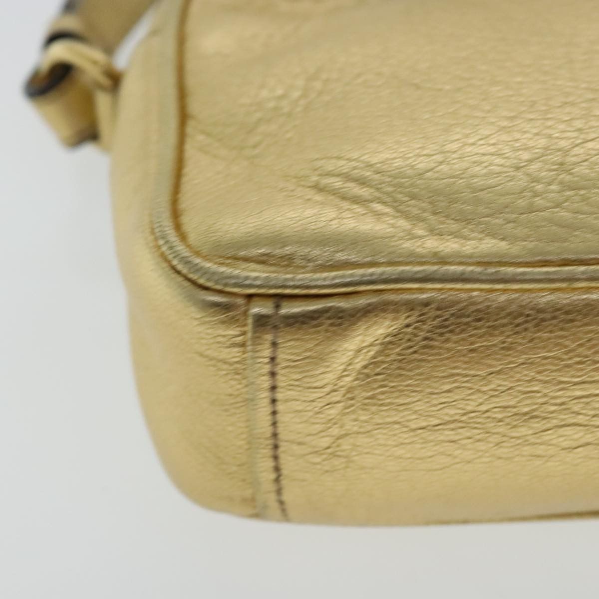 Prada Gold Leather Shoulder Bag (Pre-Owned) Size ONE SIZE - 8 Thumbnail