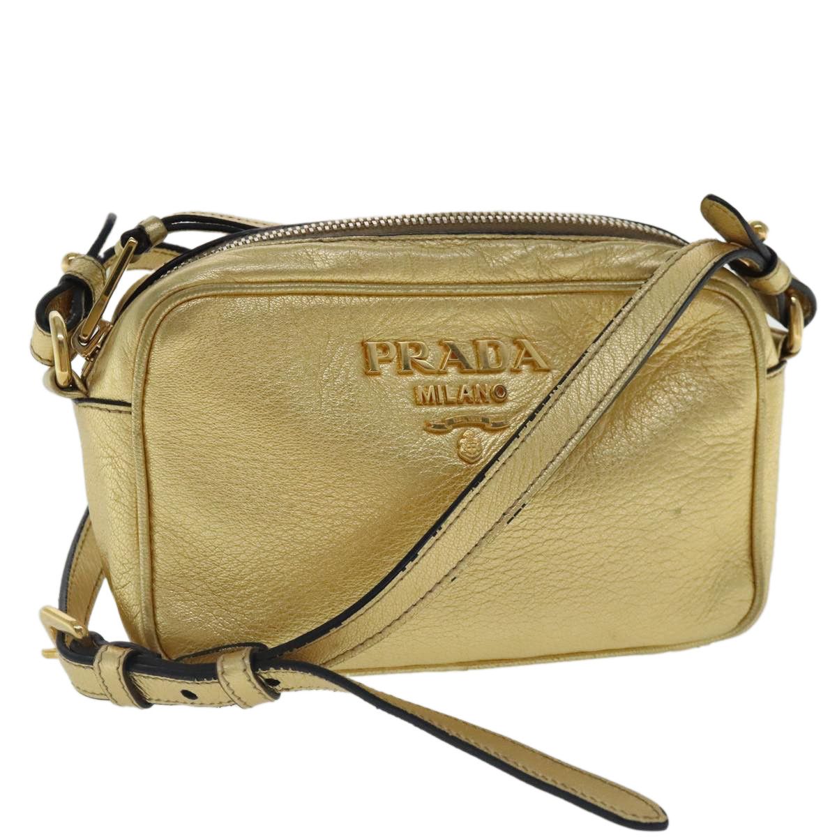 Prada Gold Leather Shoulder Bag (Pre-Owned) Size ONE SIZE - 17 Thumbnail