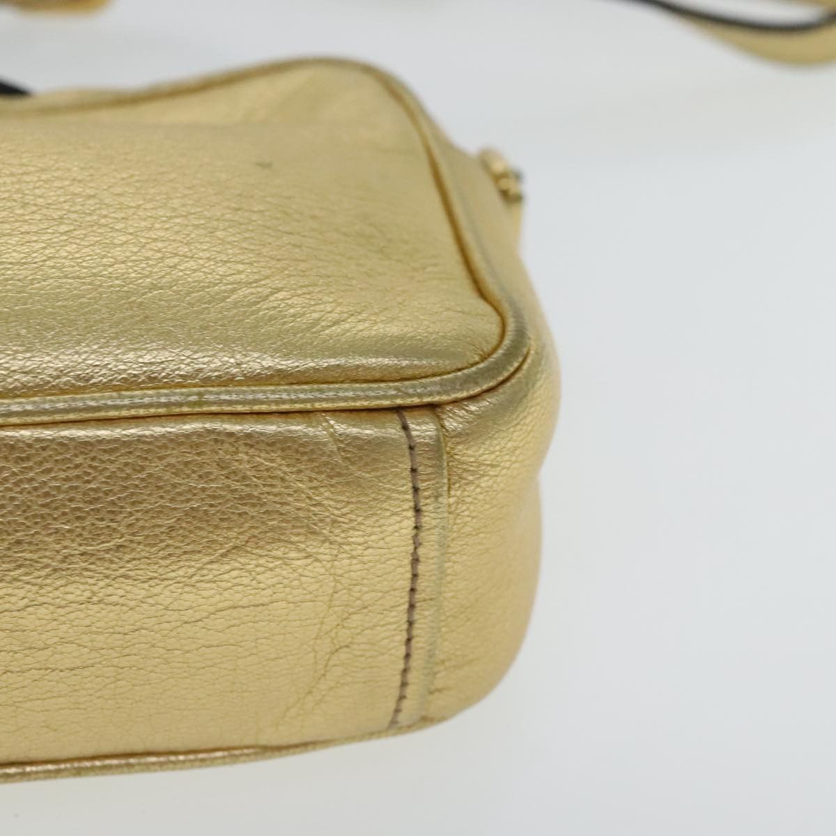 Prada Gold Leather Shoulder Bag (Pre-Owned) Size ONE SIZE - 7 Thumbnail