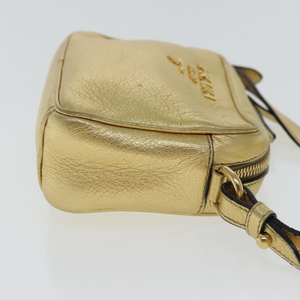 Prada Gold Leather Shoulder Bag (Pre-Owned) Size ONE SIZE - 4 Thumbnail