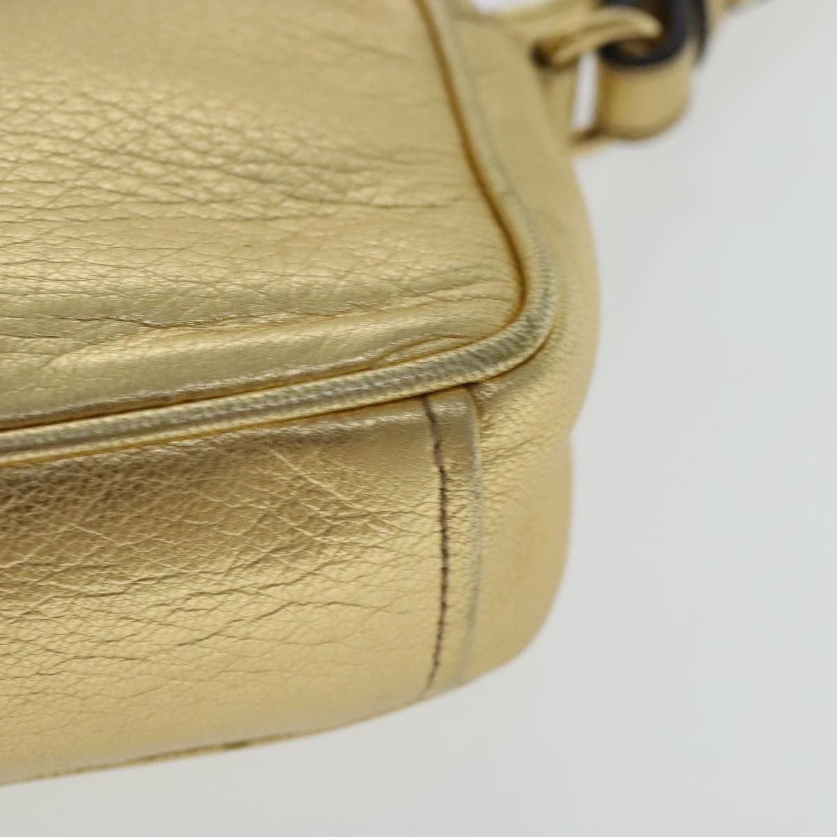 Prada Gold Leather Shoulder Bag (Pre-Owned) Size ONE SIZE - 9 Thumbnail