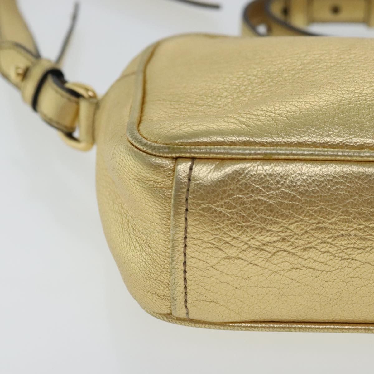 Prada Gold Leather Shoulder Bag (Pre-Owned) Size ONE SIZE - 6 Thumbnail