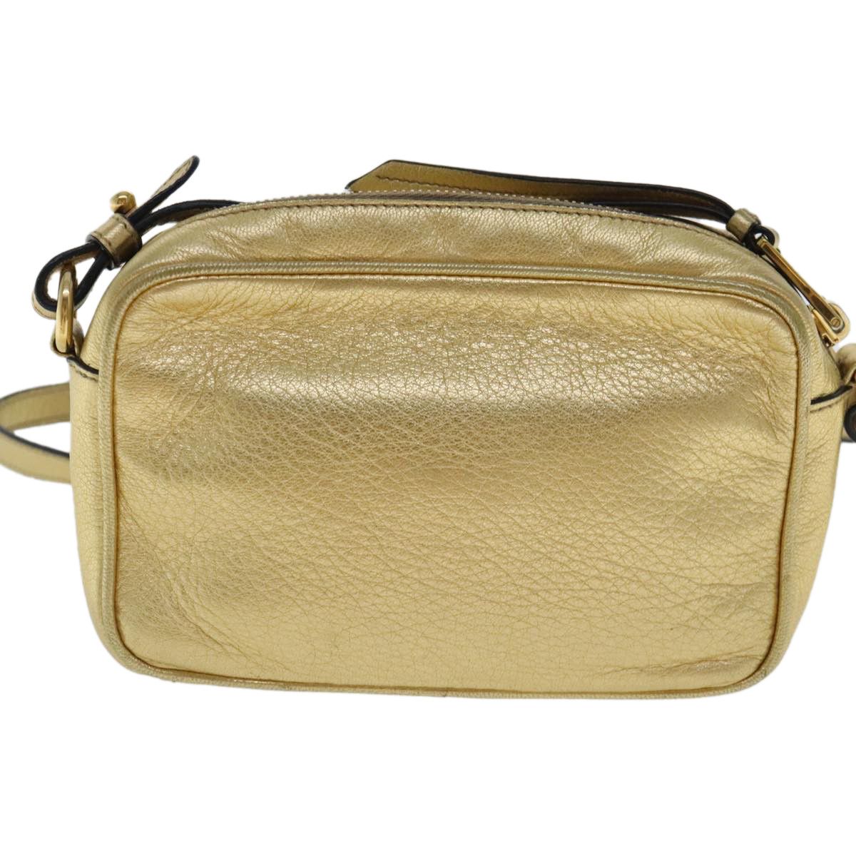 Prada Gold Leather Shoulder Bag (Pre-Owned) Size ONE SIZE - 2 Thumbnail