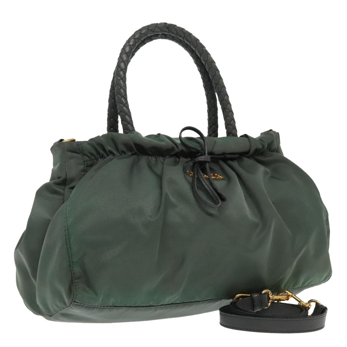 Prada Tessuto Khaki Synthetic Handbag (Pre-Owned) Size ONE SIZE - 18 Thumbnail