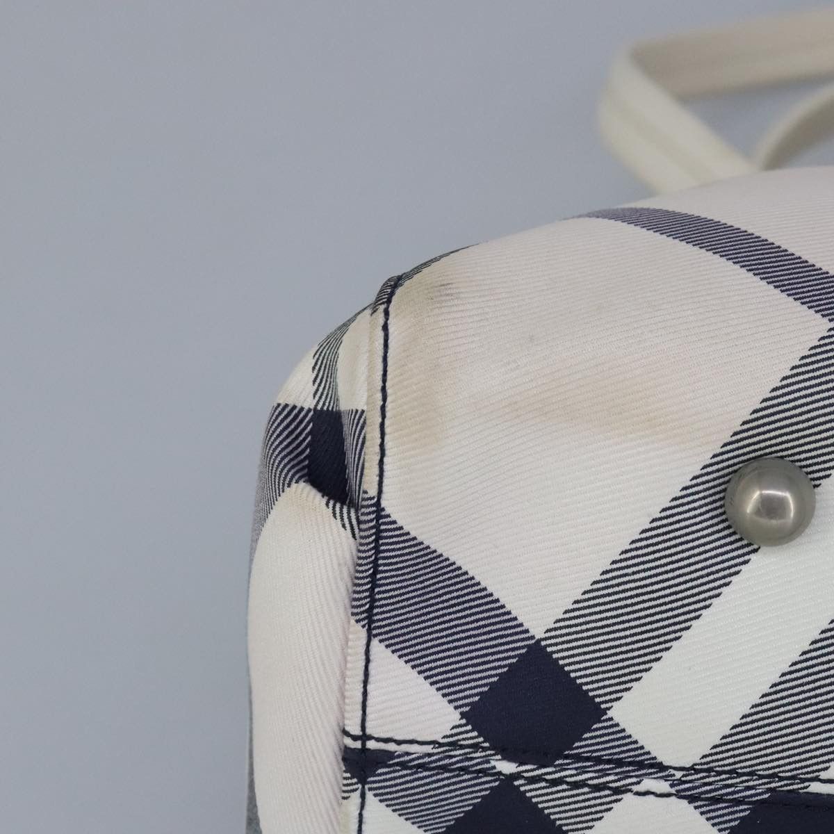 Burberry Nova Check White Canvas Tote Bag (Pre-Owned) Size ONE SIZE - 6 Thumbnail