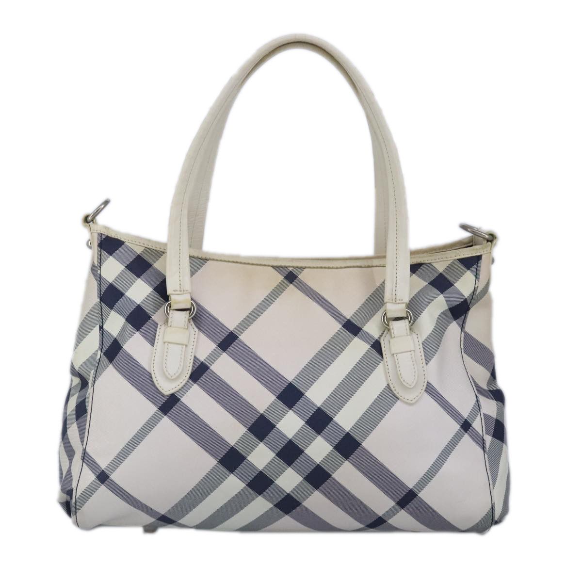 Burberry Nova Check White Canvas Tote Bag (Pre-Owned) Size ONE SIZE - 2 Thumbnail