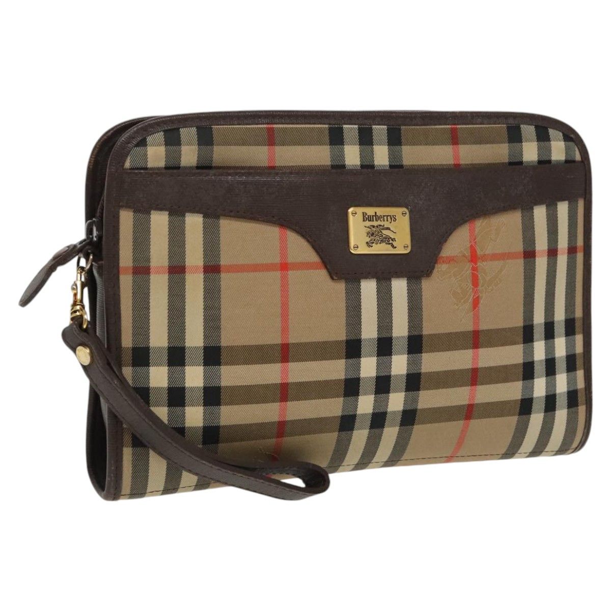Burberry Nova Check Beige Canvas Clutch Bag (Pre-Owned) Size ONE SIZE - 15 Thumbnail