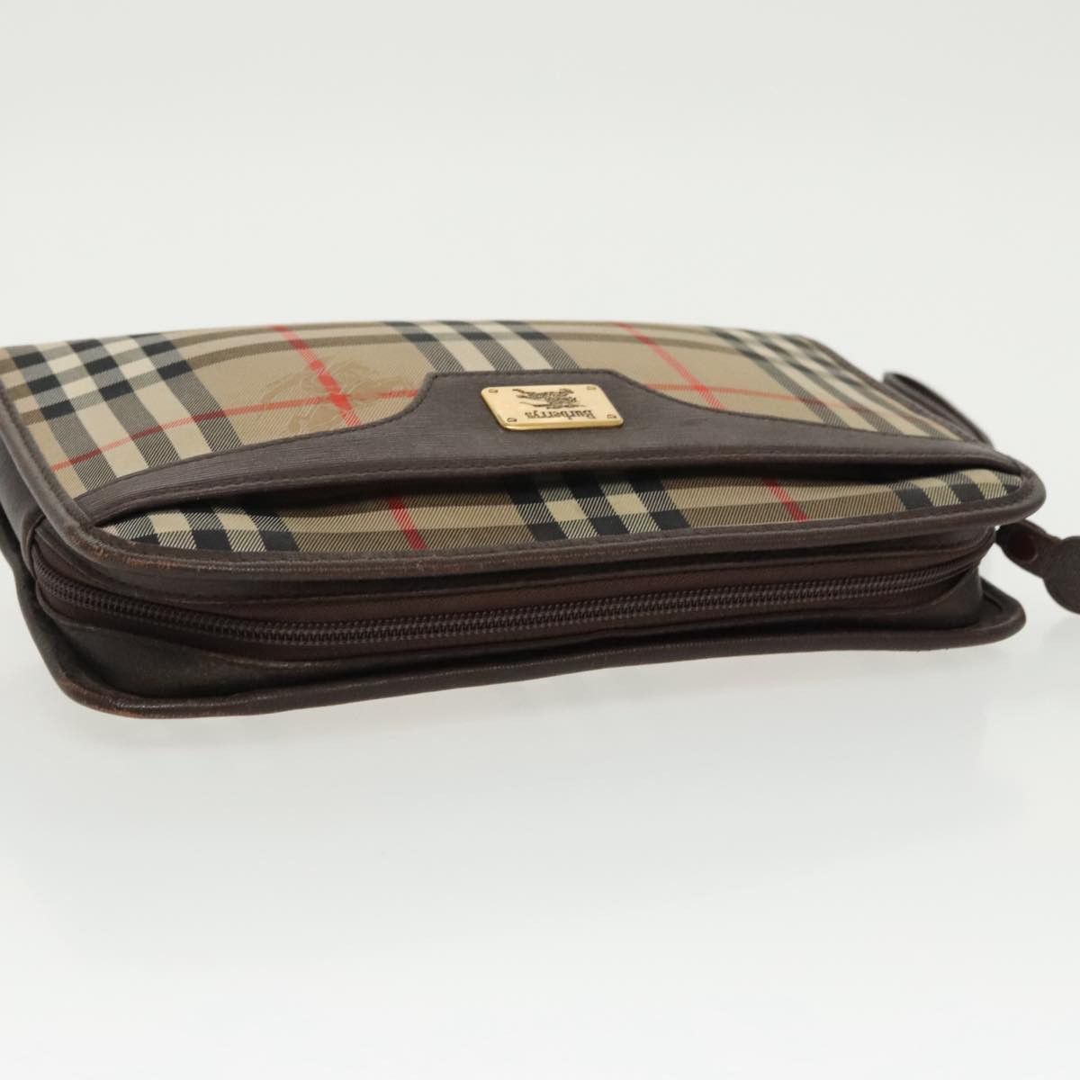 Burberry Nova Check Beige Canvas Clutch Bag (Pre-Owned) Size ONE SIZE - 13 Thumbnail