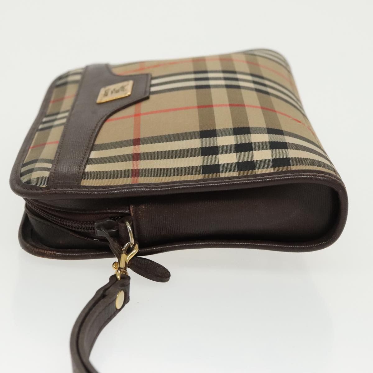 Burberry Nova Check Beige Canvas Clutch Bag (Pre-Owned) Size ONE SIZE - 4 Thumbnail