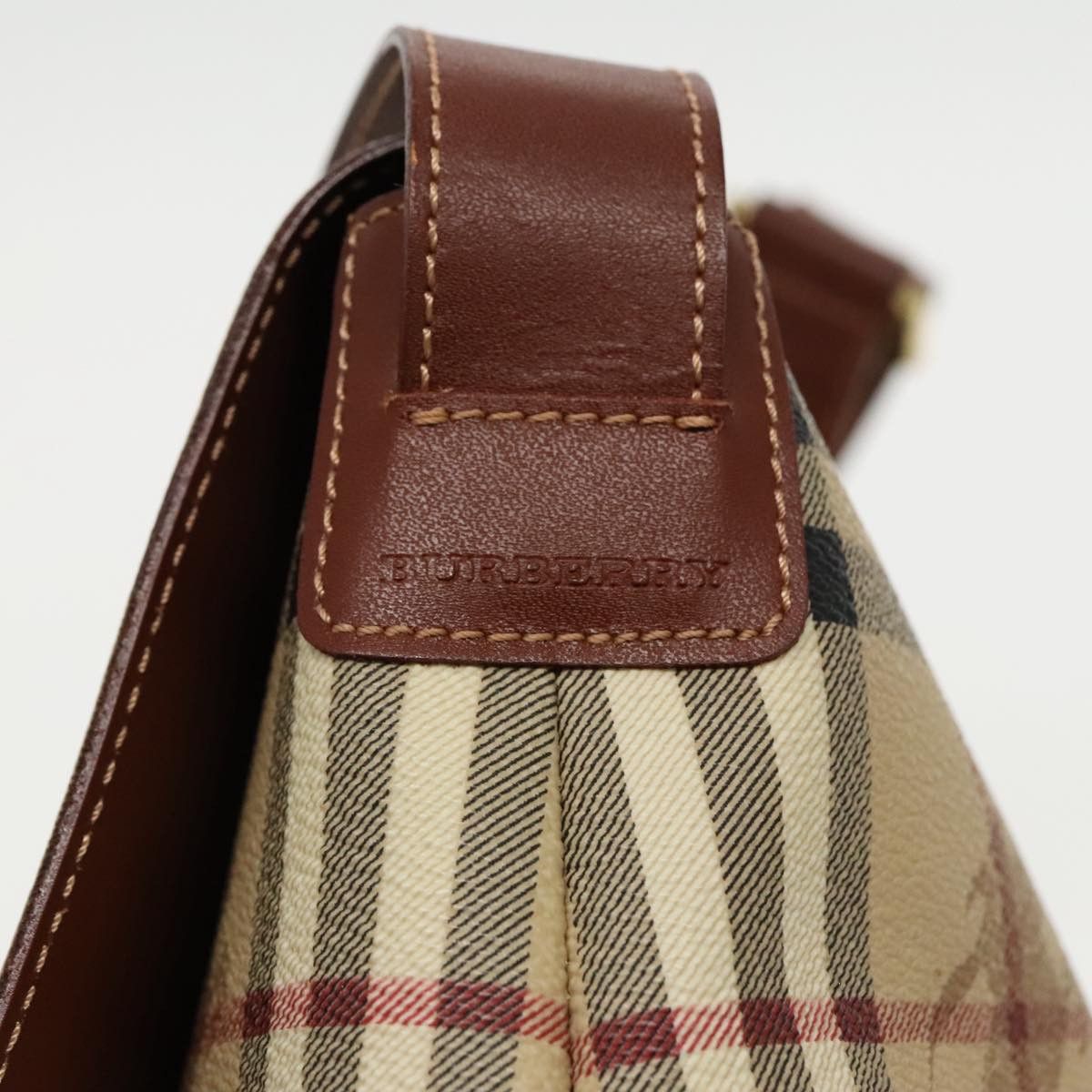 Burberry Nova Check Beige Canvas Shoulder Bag (Pre-Owned) Size ONE SIZE - 14 Thumbnail