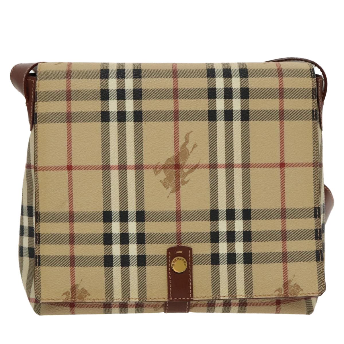 Burberry Nova Check Beige Canvas Shoulder Bag (Pre-Owned) Size ONE SIZE - 2 Thumbnail