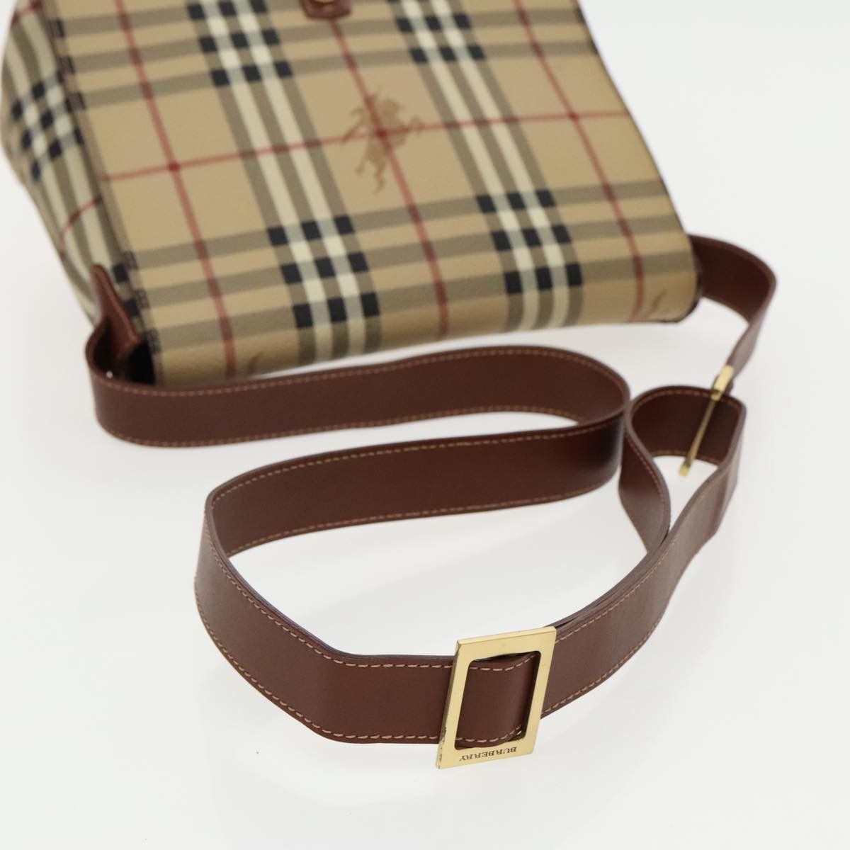 Burberry Nova Check Beige Canvas Shoulder Bag (Pre-Owned) Size ONE SIZE - 7 Thumbnail