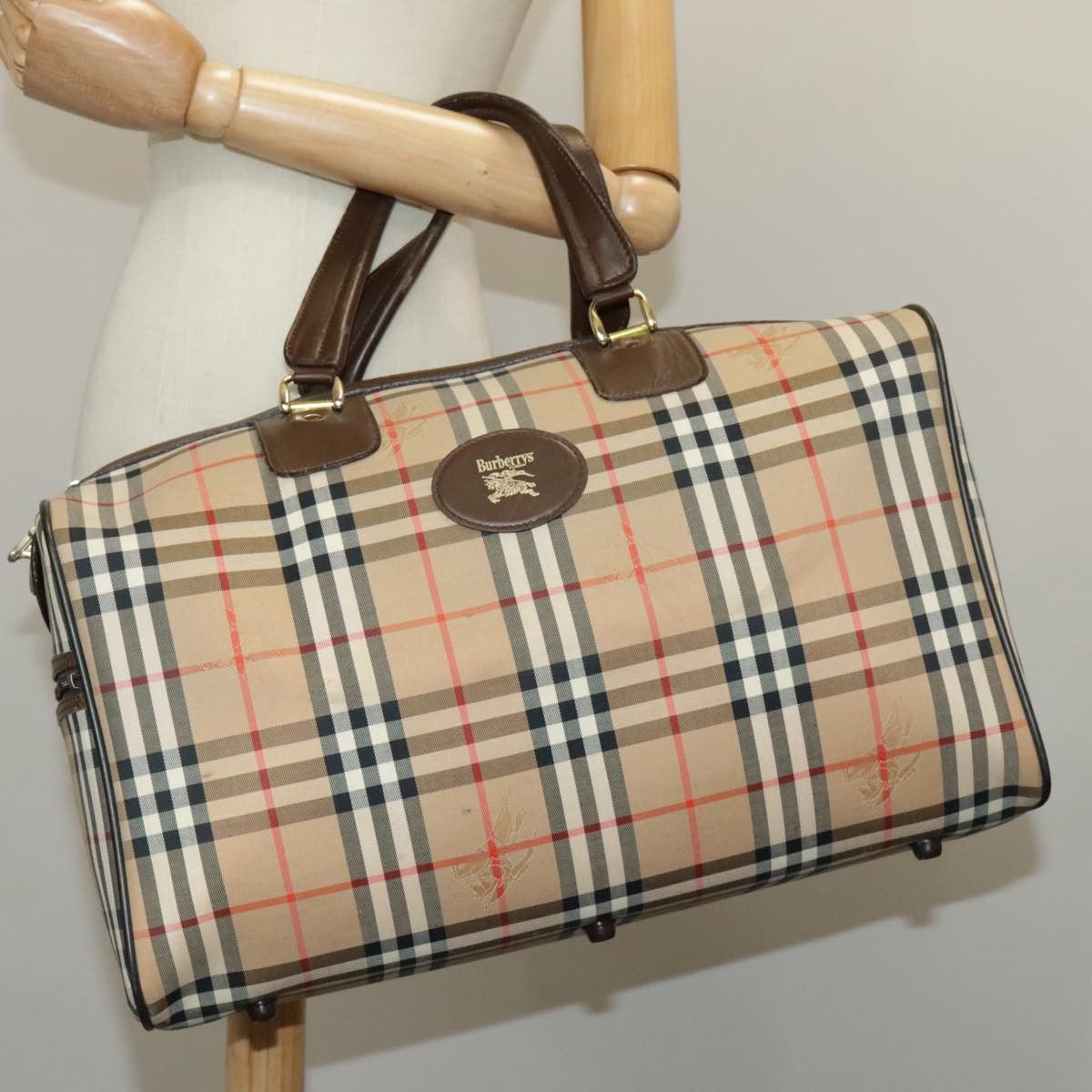 Burberry Nova Check Beige Canvas Travel Bag (Pre-Owned) Size ONE SIZE - 16 Thumbnail