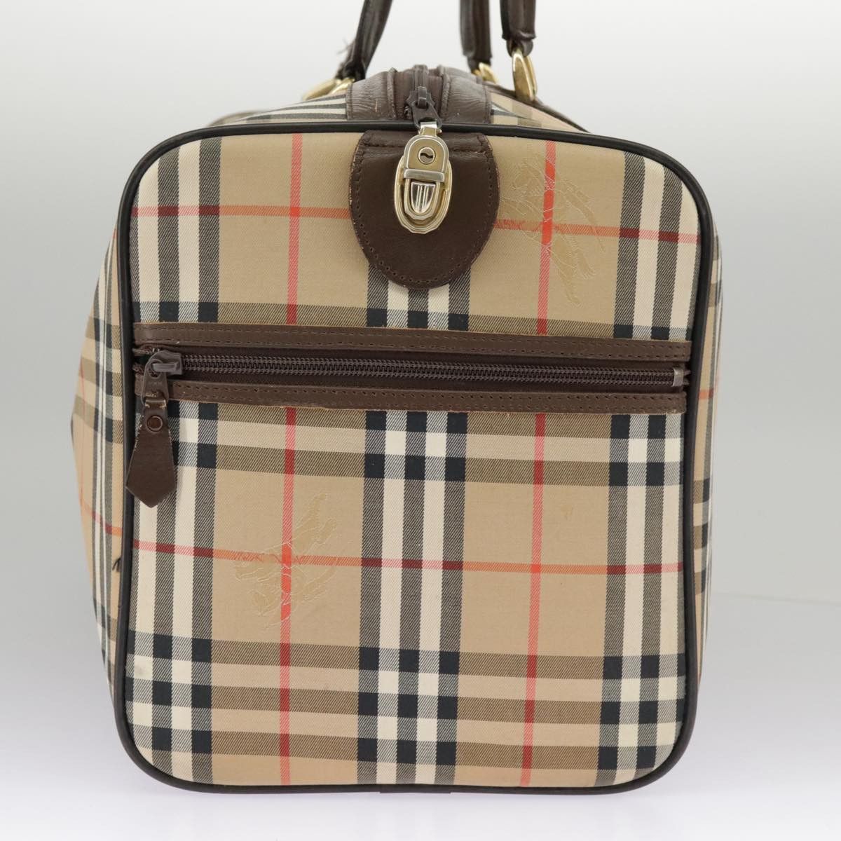 Burberry Nova Check Beige Canvas Travel Bag (Pre-Owned) Size ONE SIZE - 4 Thumbnail