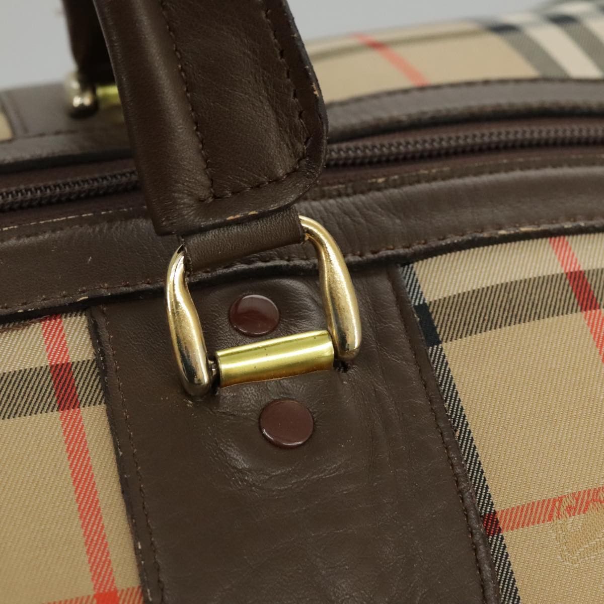 Burberry Nova Check Beige Canvas Travel Bag (Pre-Owned) Size ONE SIZE - 12 Thumbnail