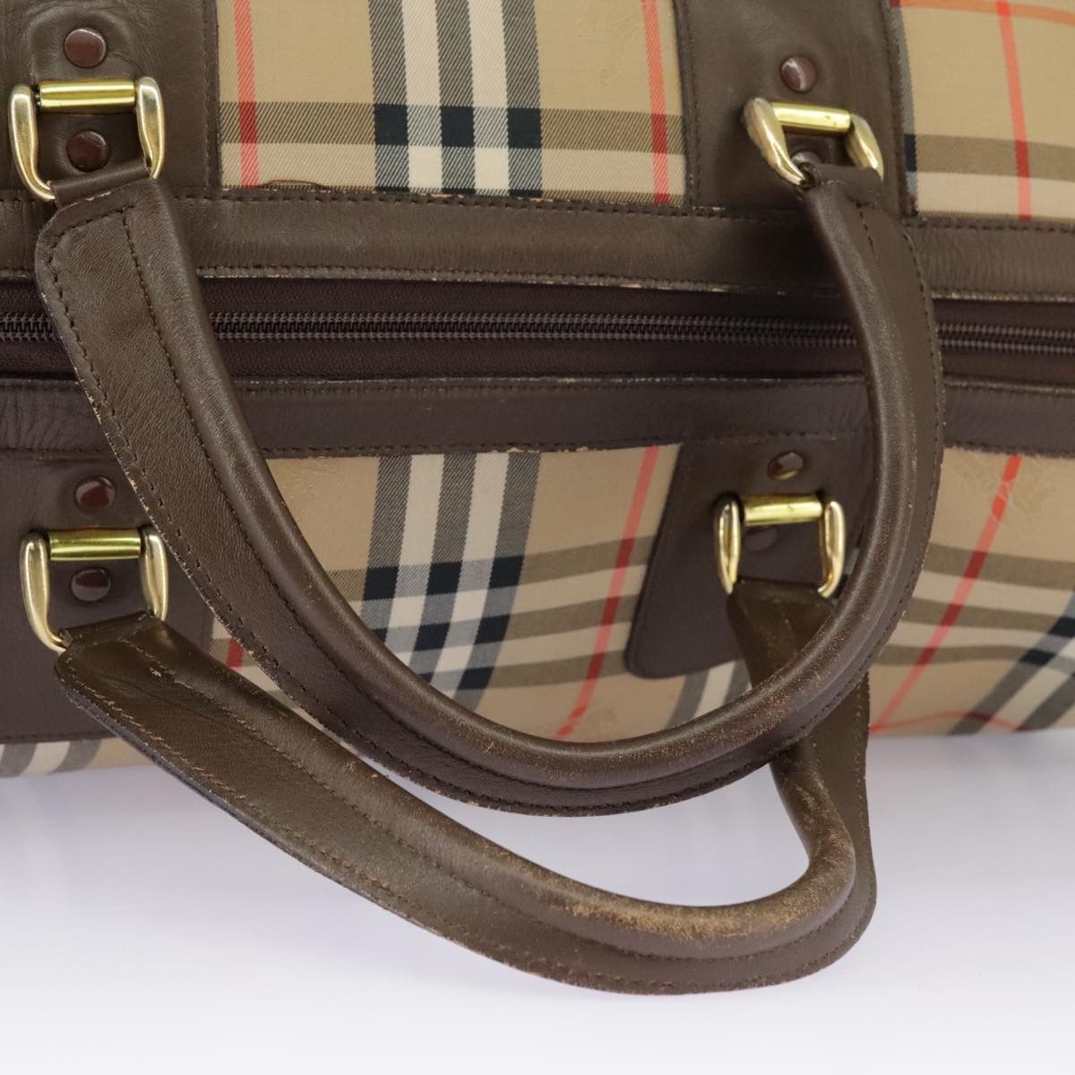 Burberry Nova Check Beige Canvas Travel Bag (Pre-Owned) Size ONE SIZE - 5 Thumbnail