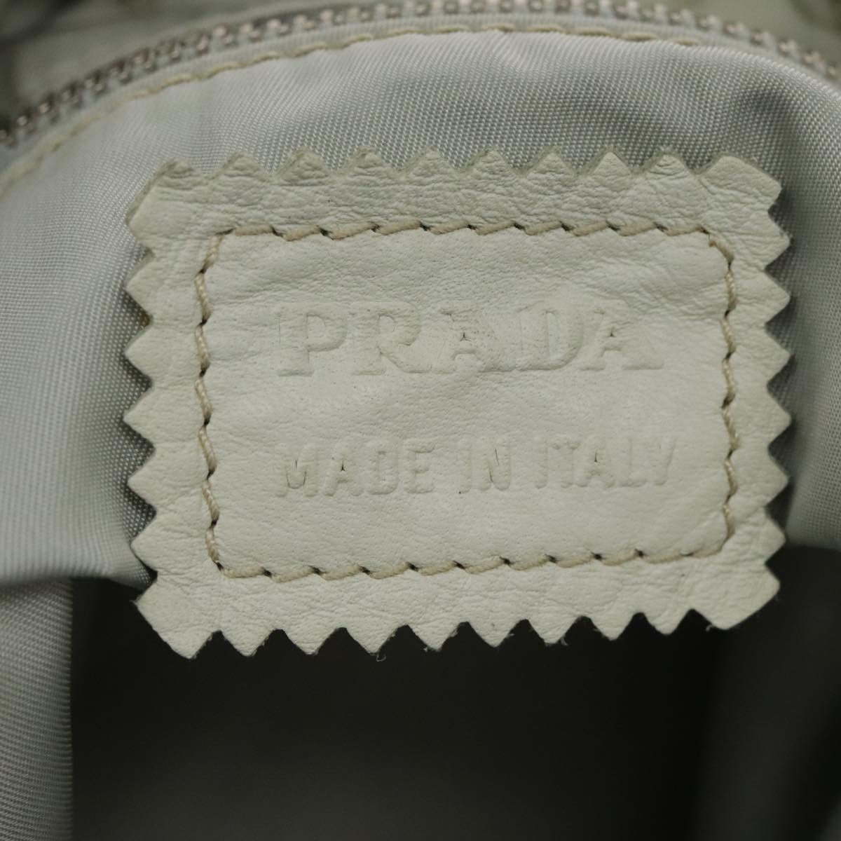 Prada White Leather Handbag (Pre-Owned) Size ONE SIZE - 9 Thumbnail