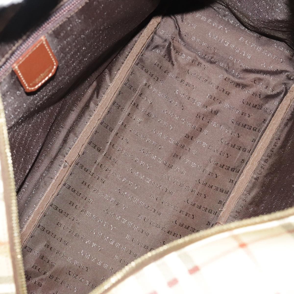 Burberry Nova Check Beige Canvas Shoulder Bag (Pre-Owned) Size ONE SIZE - 13 Thumbnail