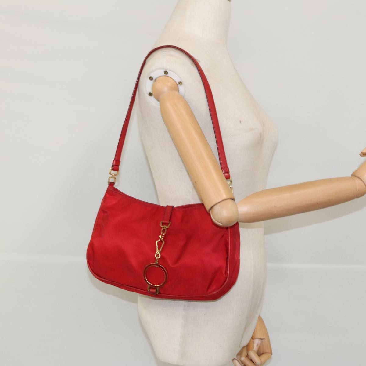 Prada Red Synthetic Handbag (Pre-Owned) Size ONE SIZE - 16 Thumbnail