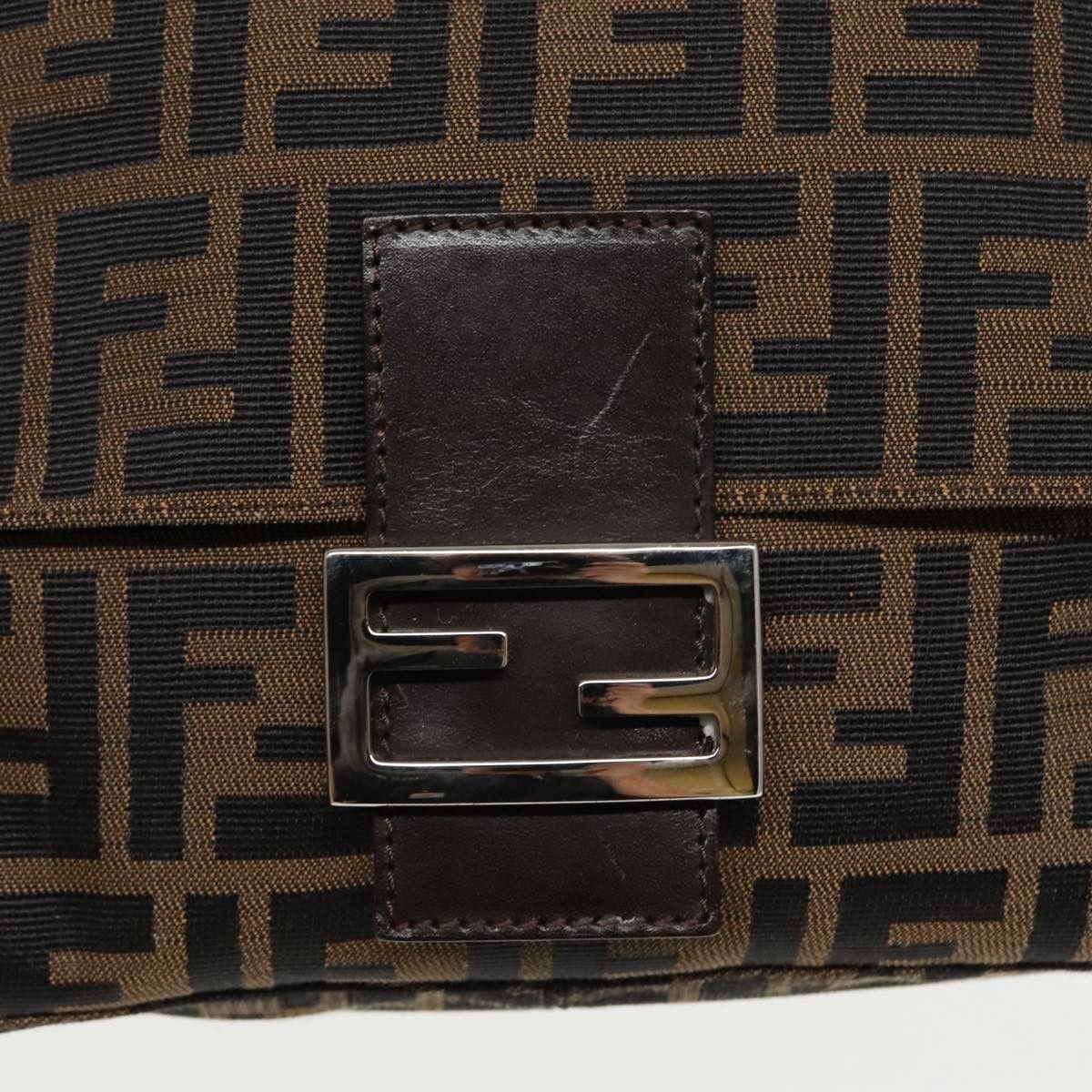 Fendi Mamma Baguette Brown Canvas Shoulder Bag (Pre-Owned) Size ONE SIZE - 7 Thumbnail
