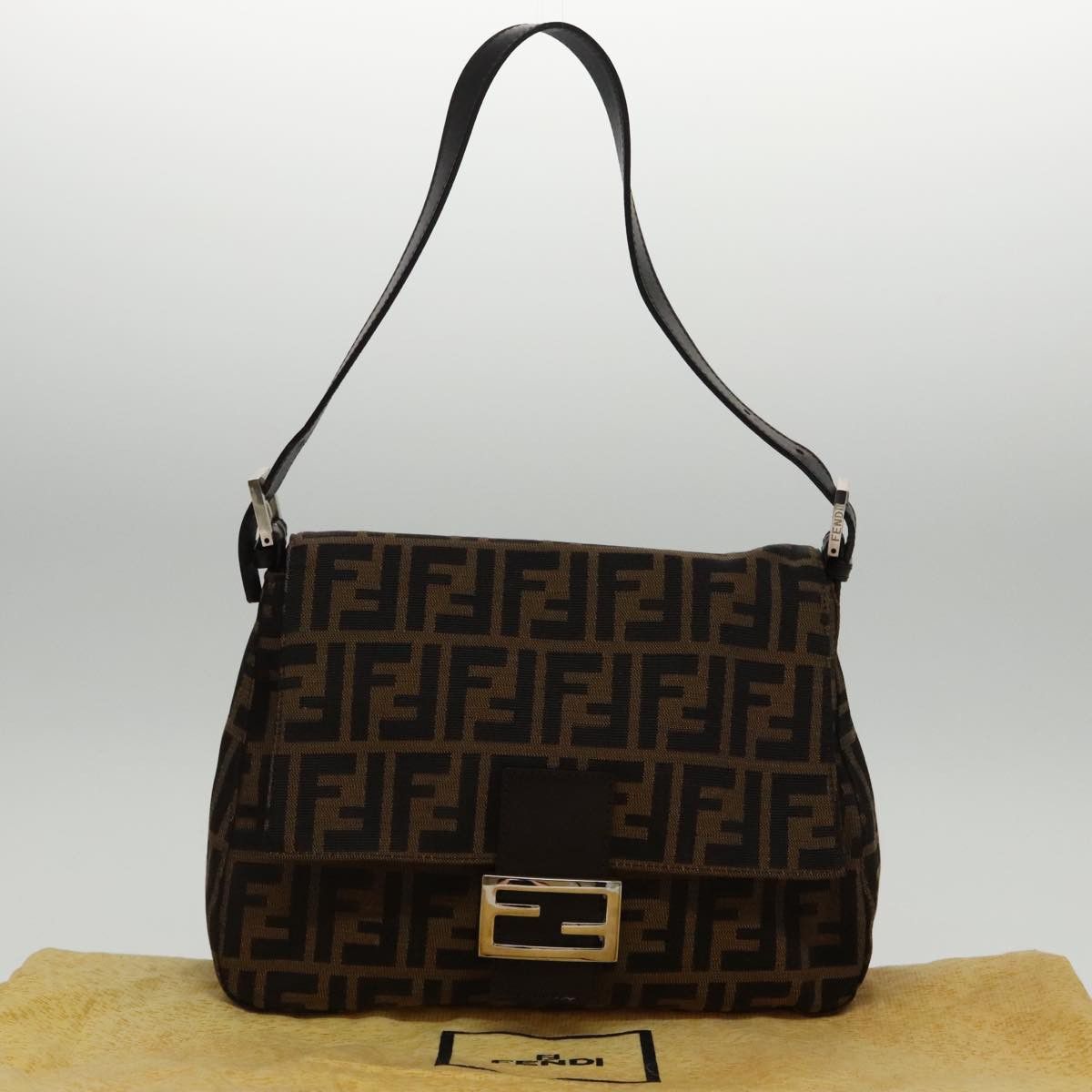 Fendi Mamma Baguette Brown Canvas Shoulder Bag (Pre-Owned) Size ONE SIZE - 10 Thumbnail