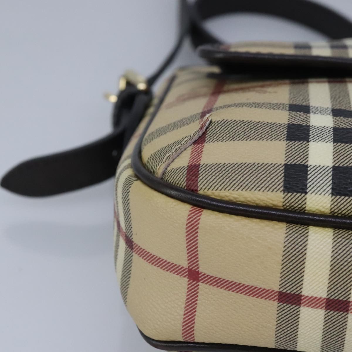 Burberry Nova Check Beige Canvas Shoulder Bag (Pre-Owned) Size ONE SIZE - 6 Thumbnail