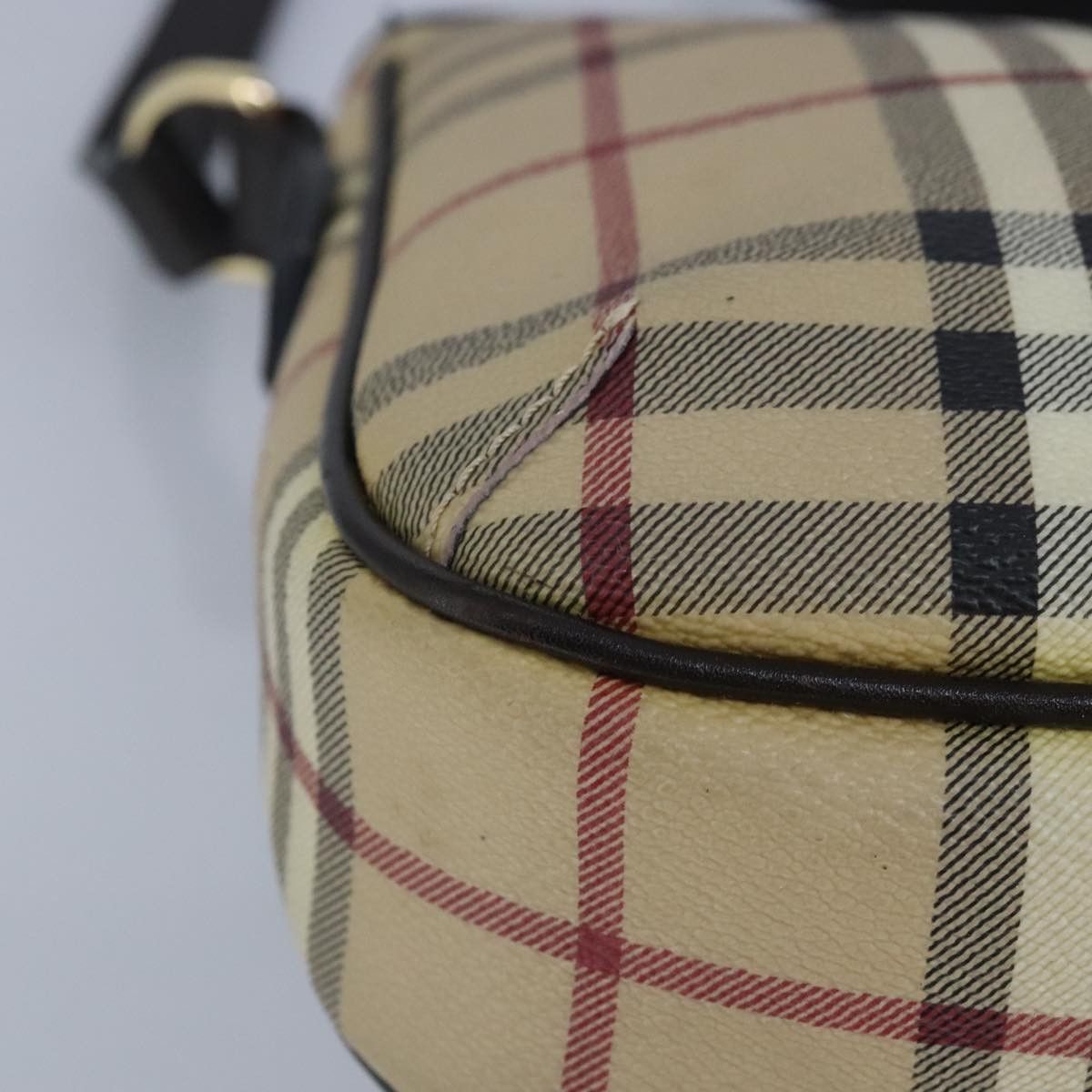 Burberry Nova Check Beige Canvas Shoulder Bag (Pre-Owned) Size ONE SIZE - 8 Thumbnail