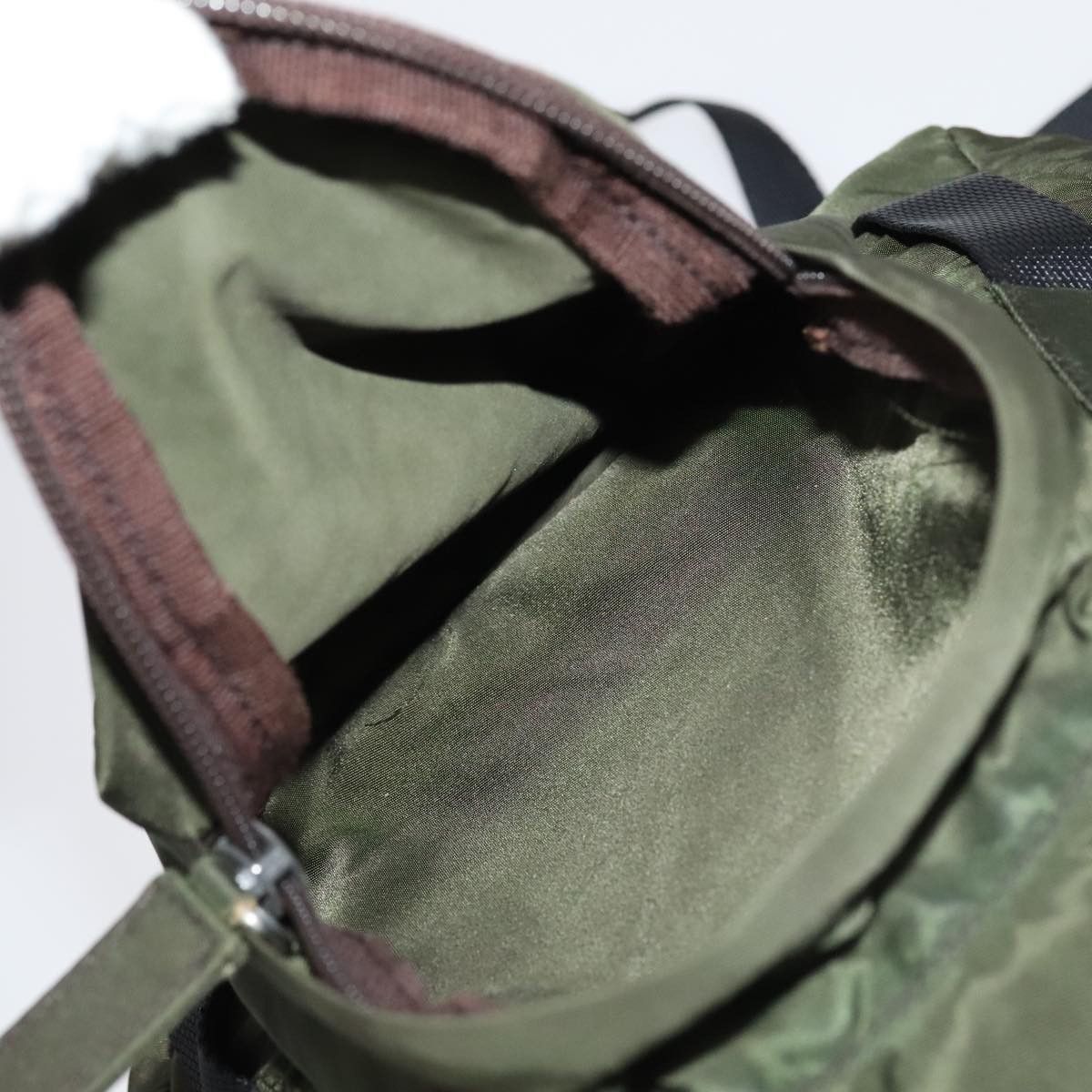 Prada Re-Nylon Khaki Synthetic Backpack Bag (Pre-Owned) Size ONE SIZE - 11 Thumbnail