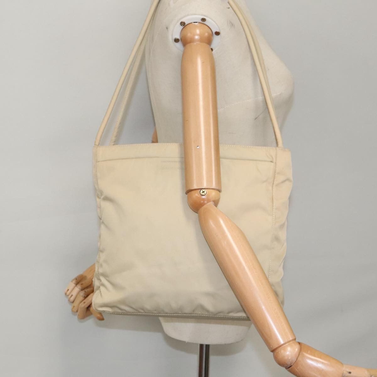 Prada Beige Synthetic Tote Bag (Pre-Owned) Size ONE SIZE - 11 Thumbnail