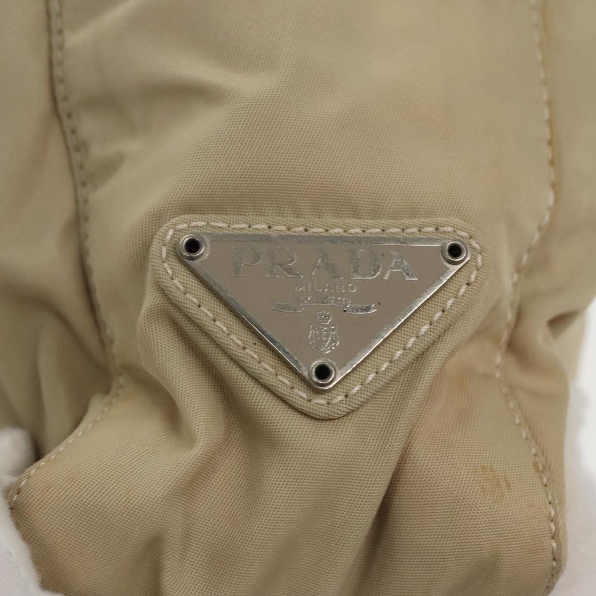 Prada Beige Synthetic Tote Bag (Pre-Owned) Size ONE SIZE - 19 Thumbnail