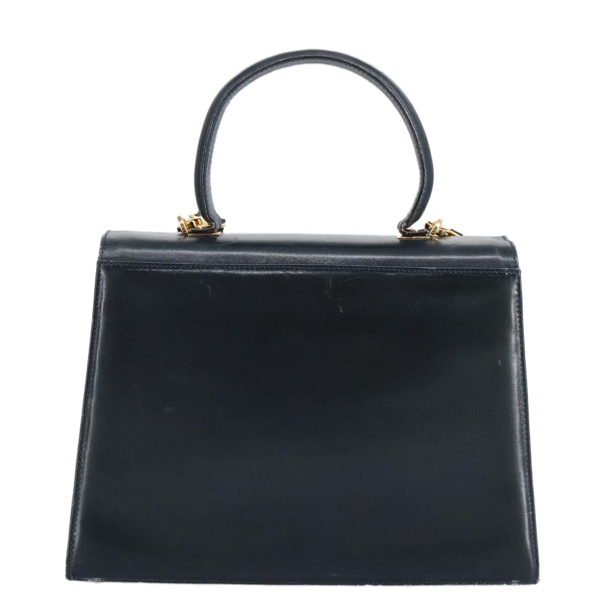 Salvatore Ferragamo Gancini Navy Leather Handbag (Pre-Owned) Size ONE SIZE - 2 Thumbnail