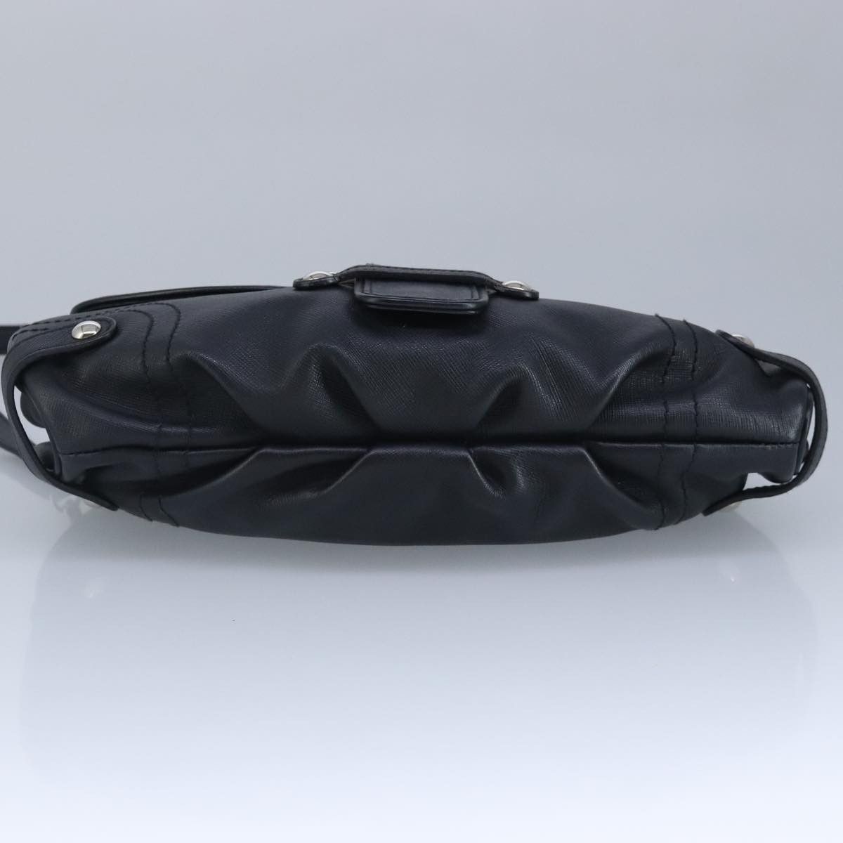 Salvatore Ferragamo Gancini Black Leather Shoulder Bag (Pre-Owned) Size ONE SIZE - 8 Thumbnail