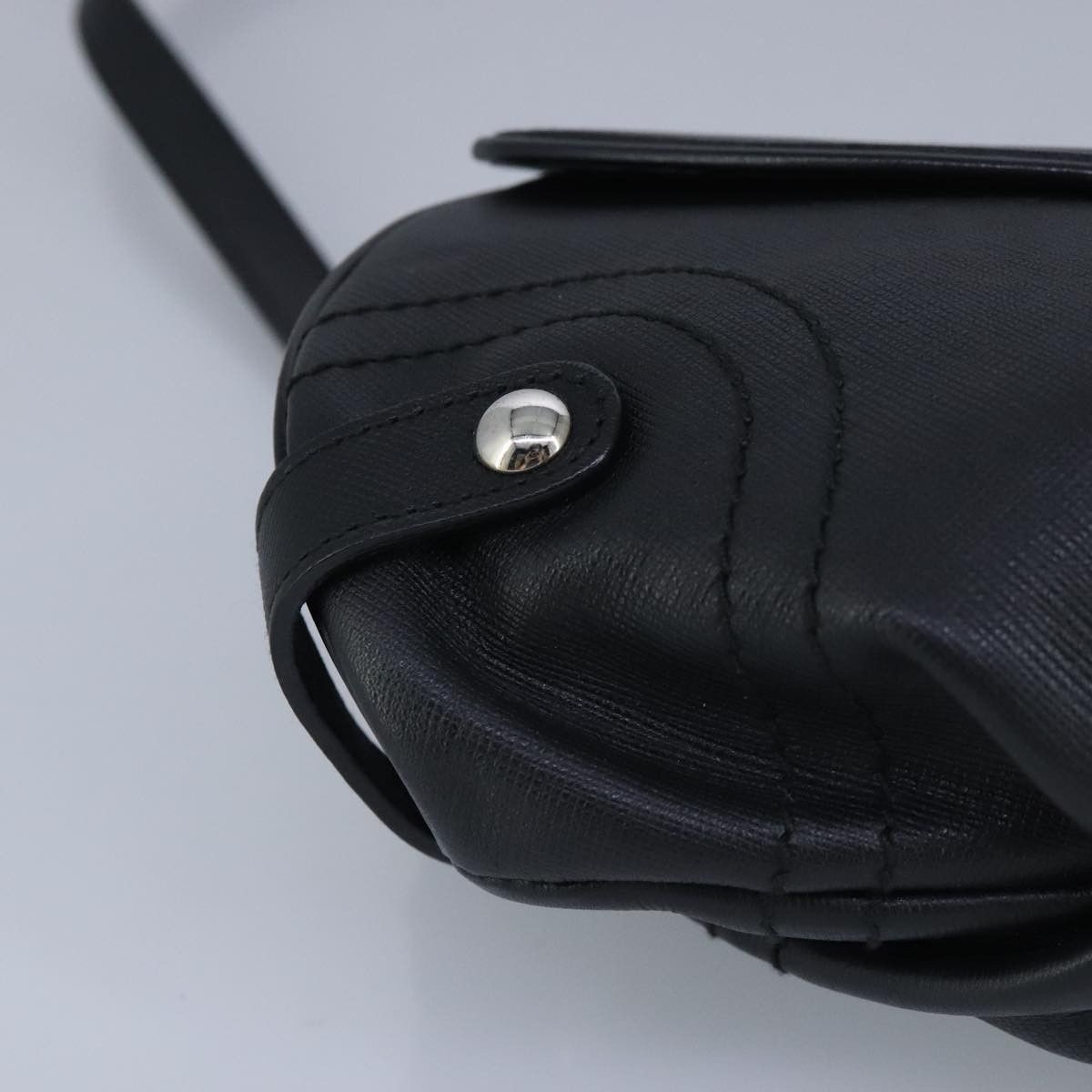 Salvatore Ferragamo Gancini Black Leather Shoulder Bag (Pre-Owned) Size ONE SIZE - 9 Thumbnail