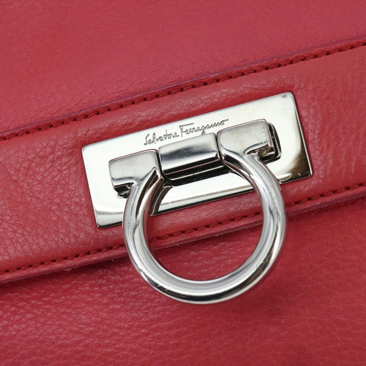 Salvatore Ferragamo Sofia Pink Leather Handbag (Pre-Owned) Size ONE SIZE - 14 Thumbnail