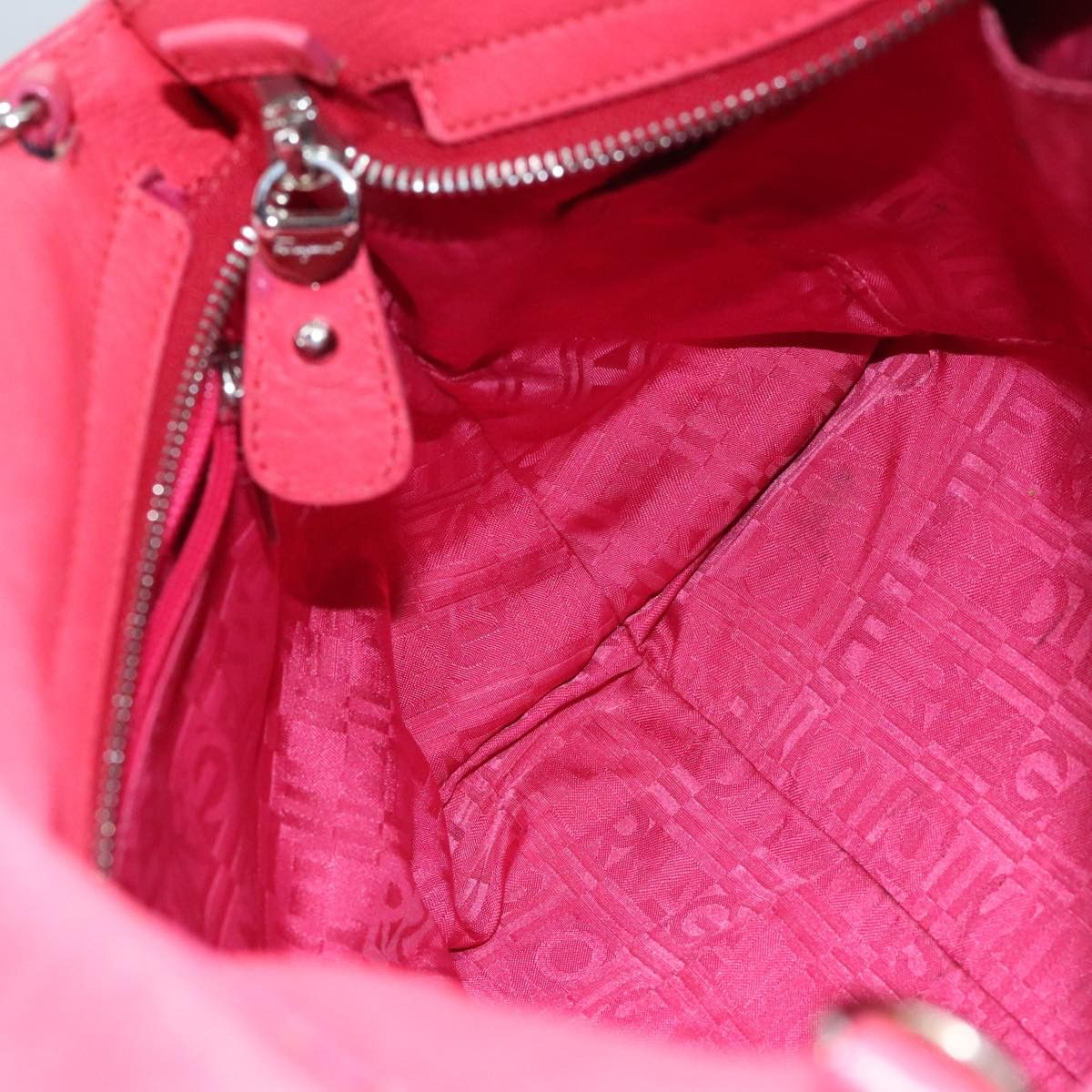 Salvatore Ferragamo Sofia Pink Leather Handbag (Pre-Owned) Size ONE SIZE - 19 Thumbnail