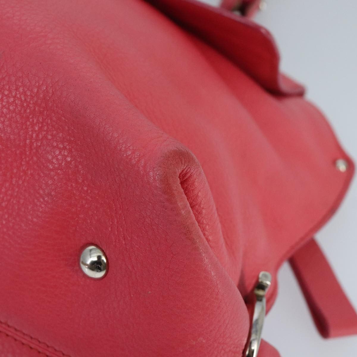 Salvatore Ferragamo Sofia Pink Leather Handbag (Pre-Owned) Size ONE SIZE - 10 Thumbnail