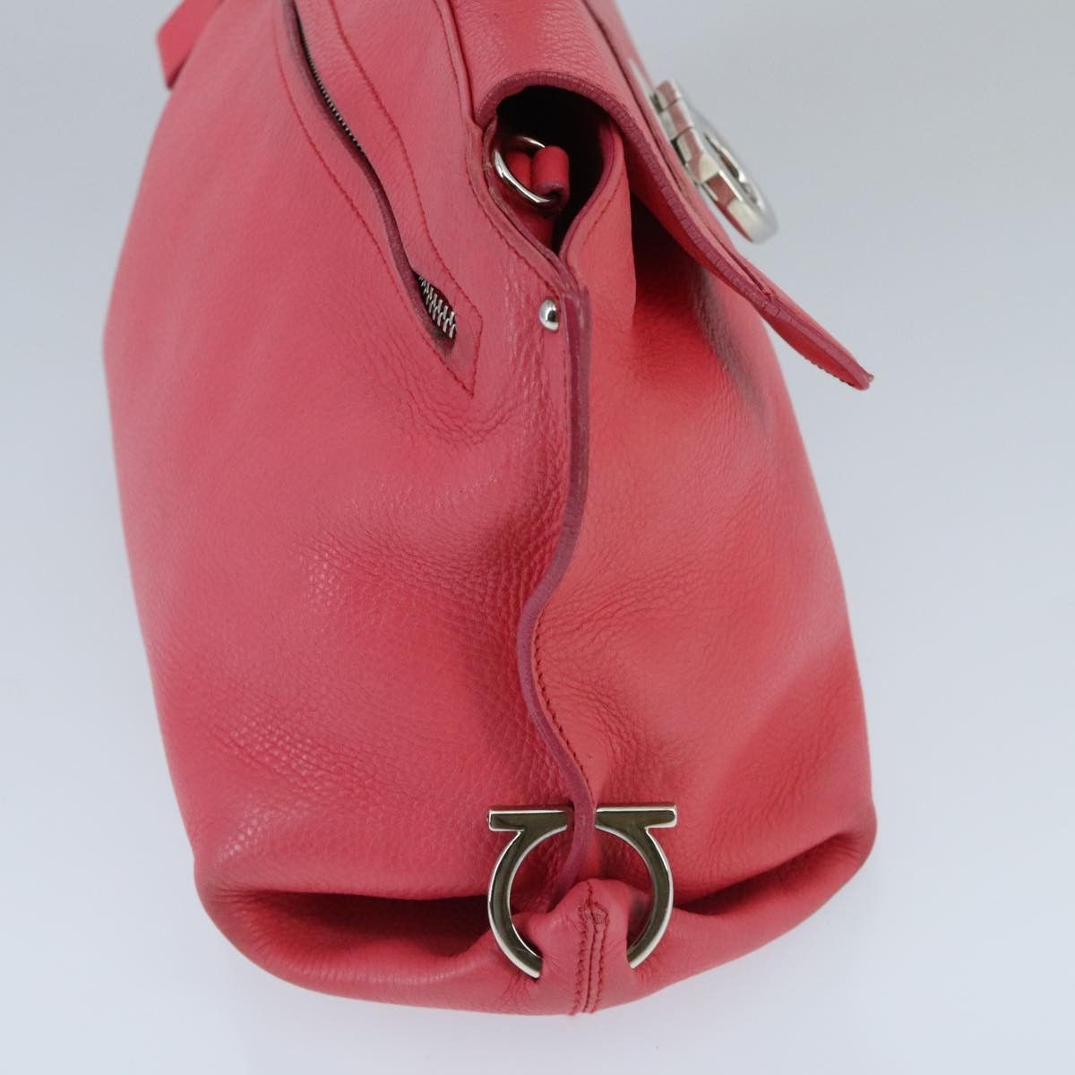 Salvatore Ferragamo Sofia Pink Leather Handbag (Pre-Owned) Size ONE SIZE - 4 Thumbnail