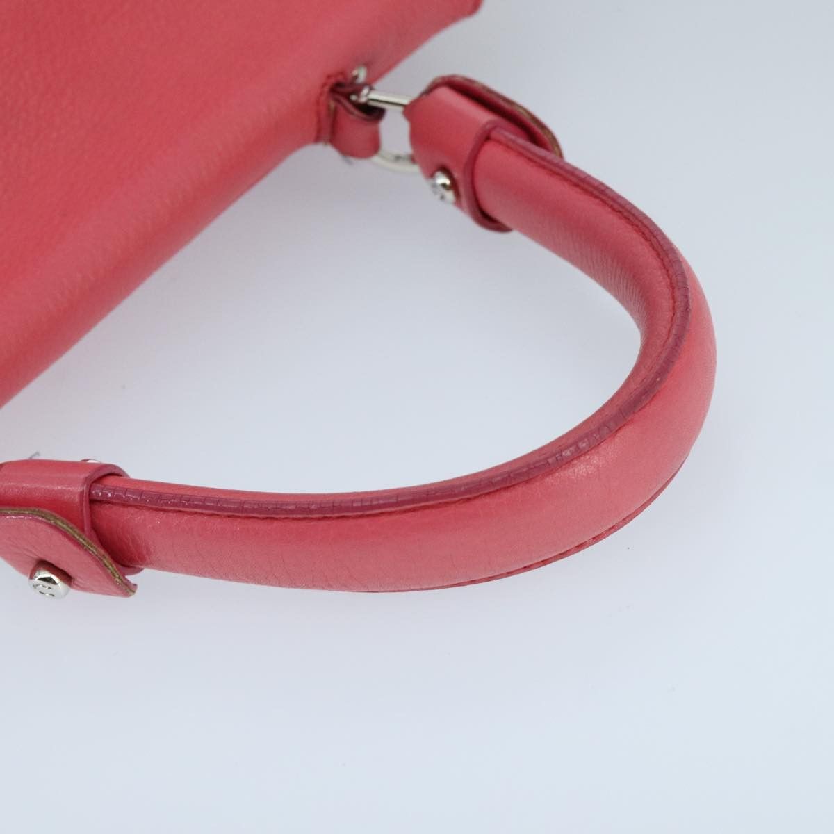 Salvatore Ferragamo Sofia Pink Leather Handbag (Pre-Owned) Size ONE SIZE - 7 Thumbnail